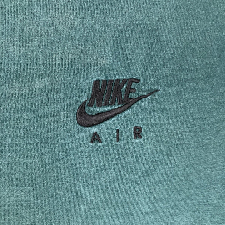 90'S Nike Silver Tag Logo T-Shirt, Made in USA, Men's Size L (approx.), Vintage cotton Green type dark green Vintage Second Hand