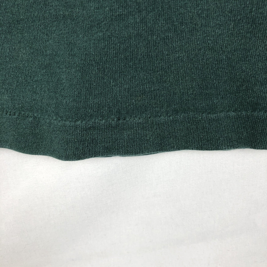90'S Nike Silver Tag Logo T-Shirt, Made in USA, Men's Size L (approx.), Vintage cotton Green type dark green Vintage Second Hand