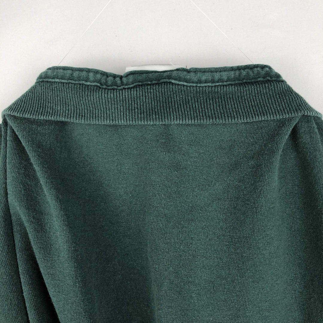 90'S Nike Silver Tag Logo T-Shirt, Made in USA, Men's Size L (approx.), Vintage cotton Green type dark green Vintage Second Hand