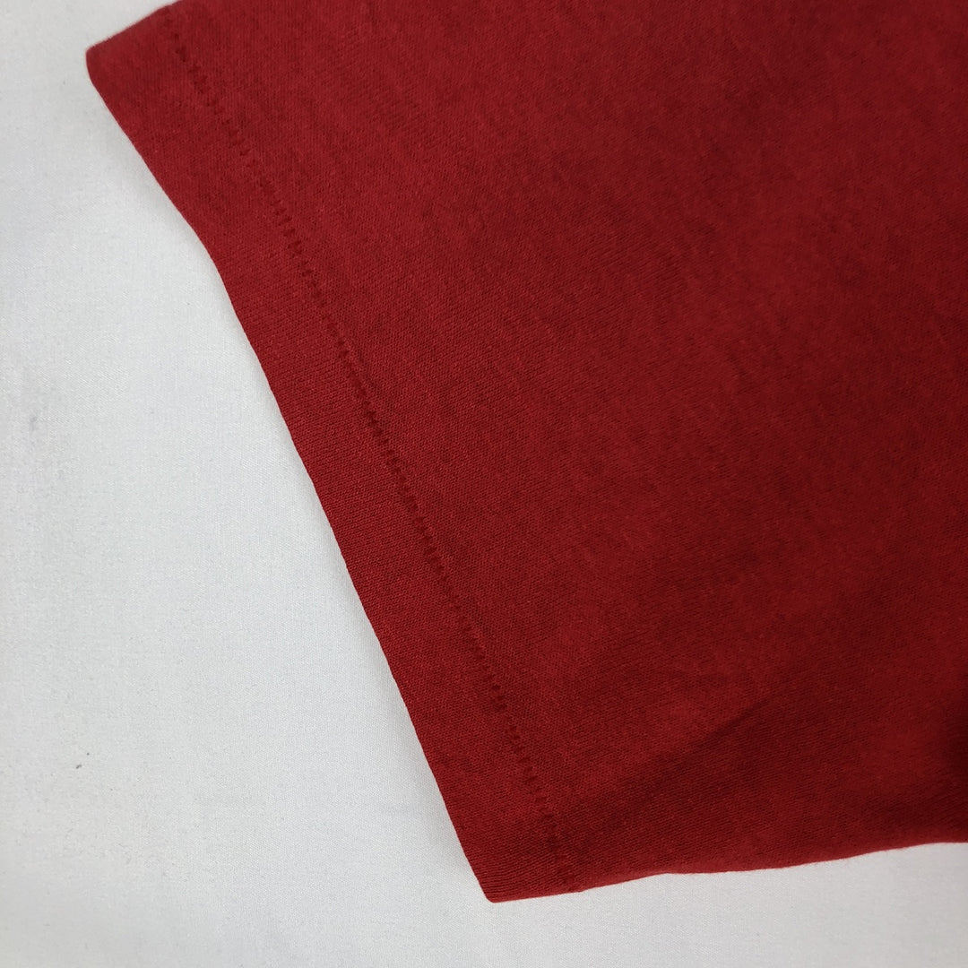 90'S Nike Silver Tag Sports Print T-Shirt Made in USA Men's L Size Vintage polyester red type Vintage Second Hand
