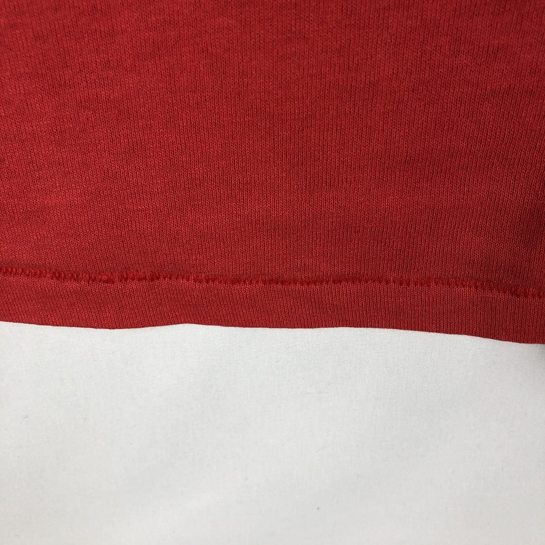 90'S Nike Silver Tag Sports Print T-Shirt Made in USA Men's L Size Vintage polyester red type Vintage Second Hand