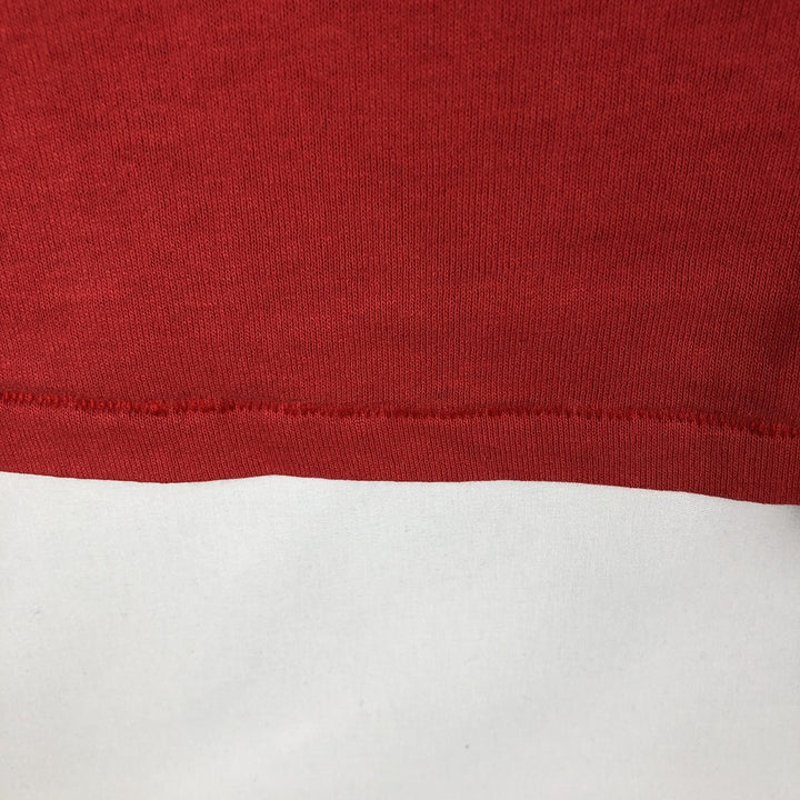 90'S Nike Silver Tag Sports Print T-Shirt Made in USA Men's L Size Vintage polyester red type Vintage Second Hand