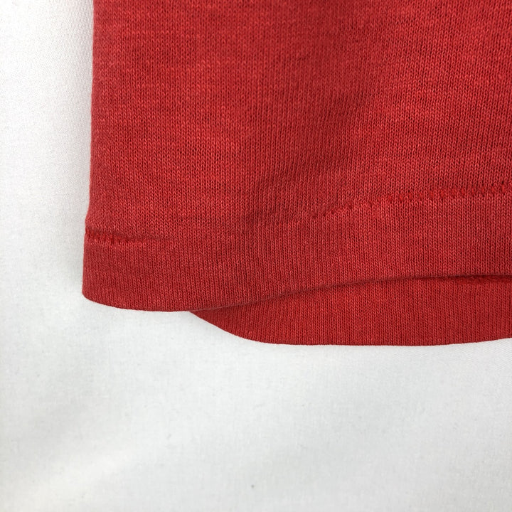 90'S Nike Silver Tag Sports Print T-Shirt Made in USA Men's L Size Vintage polyester red type Vintage Second Hand