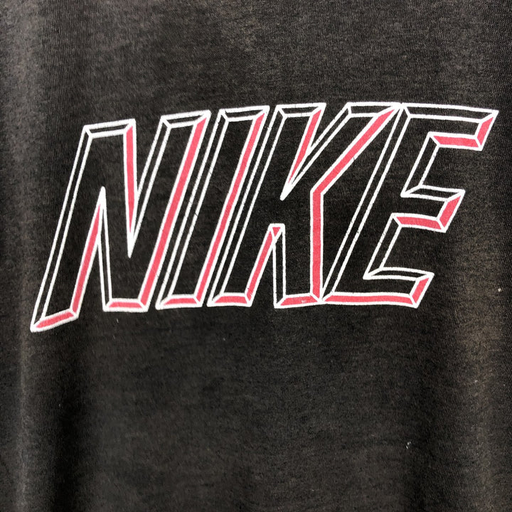 Nike Silver Tag Logo Print T-Shirt, Made in USA, Men's Size M (approx.), Vintage polyester Charcoal Vintage Second Hand