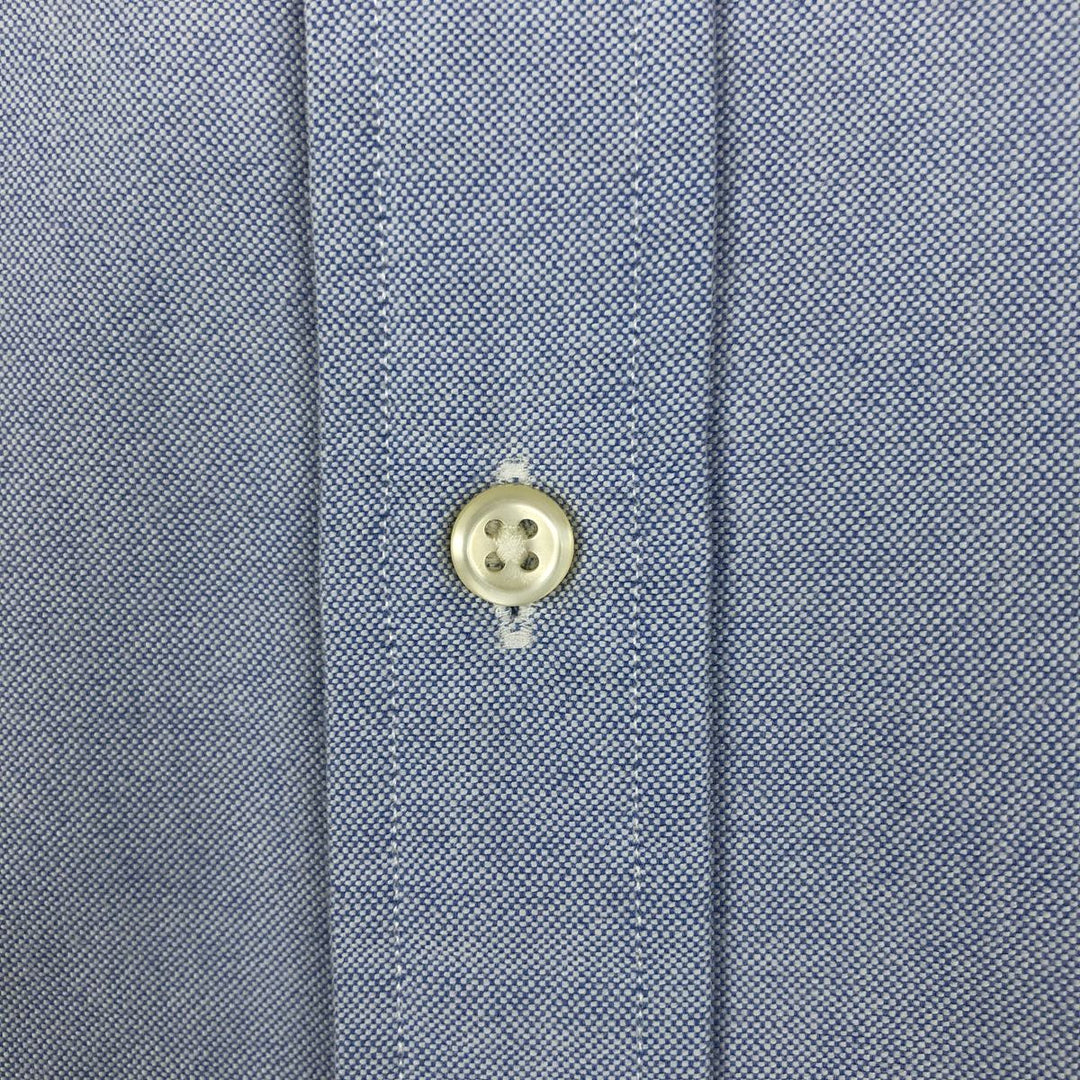 Ralph Lauren short sleeve button down shirt, men's size L cotton blue type Vintage Second Hand