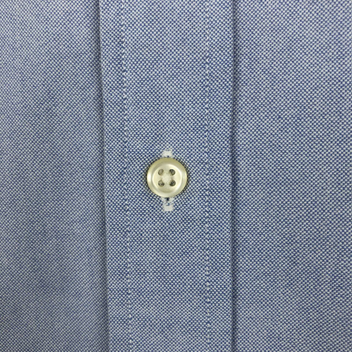 Ralph Lauren short sleeve button down shirt, men's size L cotton blue type Vintage Second Hand