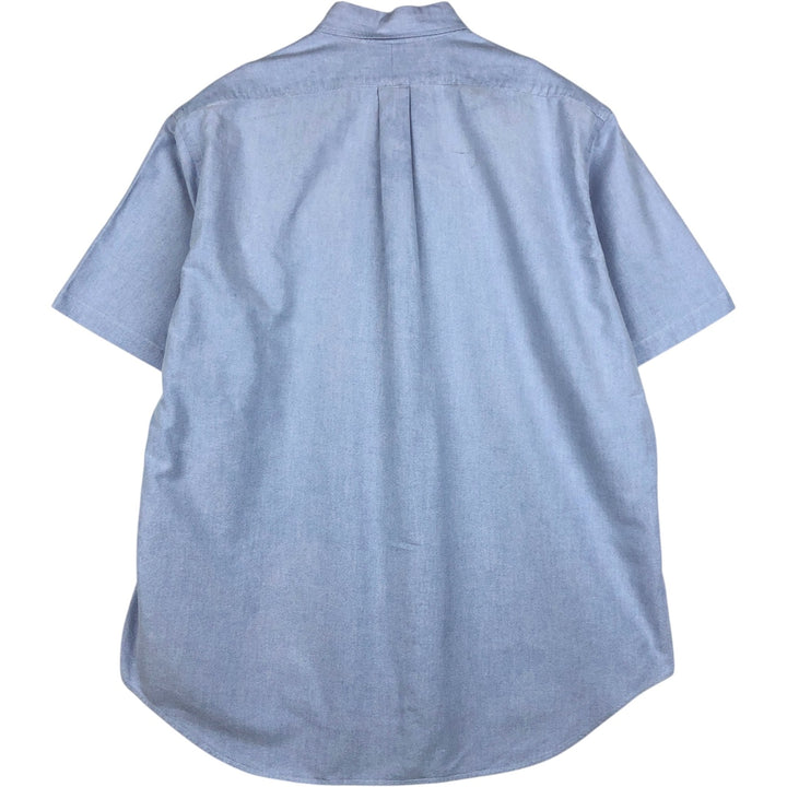 Ralph Lauren BLAIRE short sleeve button down shirt, men's size L cotton blue type Vintage Second Hand