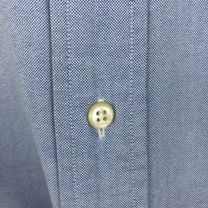 Ralph Lauren BLAIRE short sleeve button down shirt, men's size L cotton blue type Vintage Second Hand