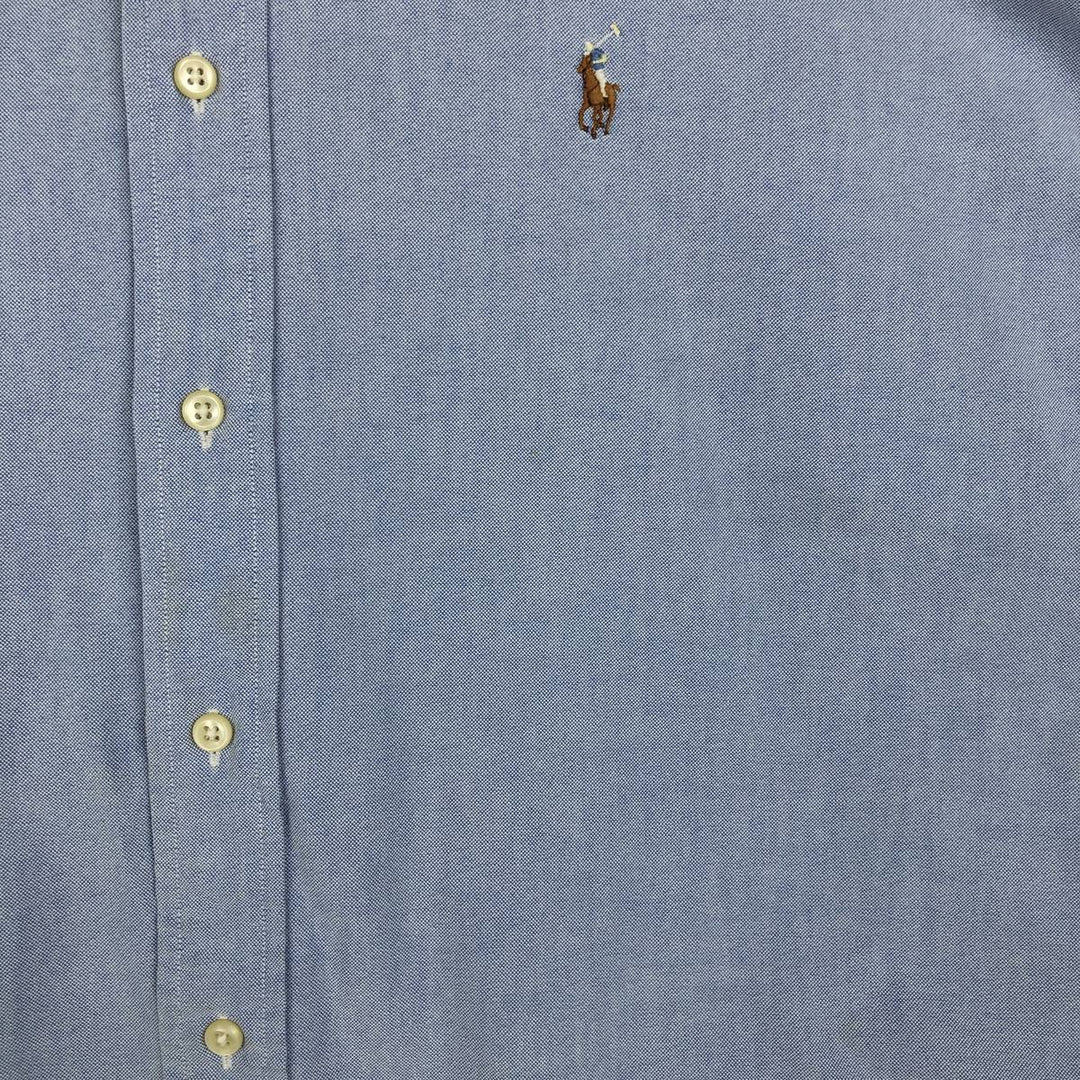 Ralph Lauren BLAIRE short sleeve button down shirt, men's size L cotton blue type Vintage Second Hand