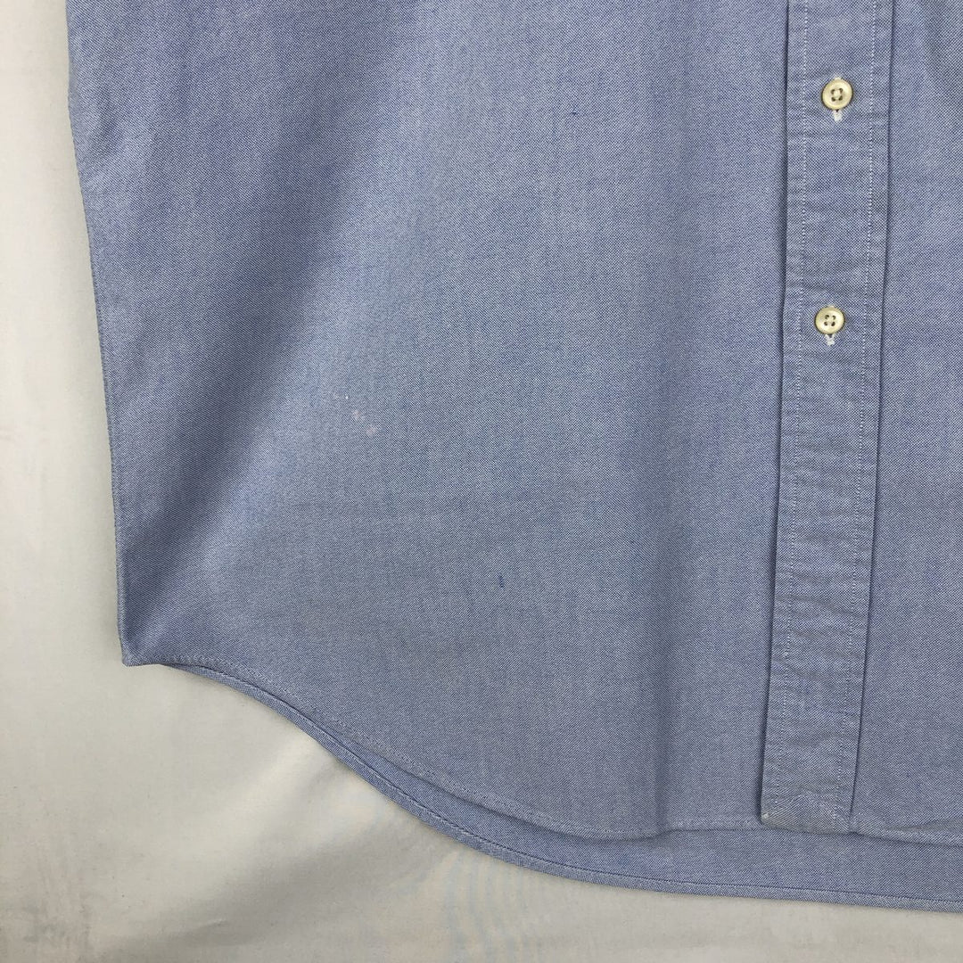 Ralph Lauren BLAIRE short sleeve button down shirt, men's size L cotton blue type Vintage Second Hand