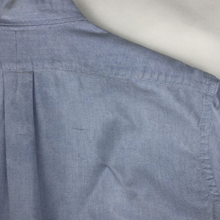 Ralph Lauren BLAIRE short sleeve button down shirt, men's size L cotton blue type Vintage Second Hand