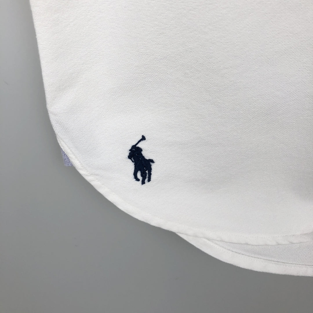 Ralph Lauren short sleeve button down shirt, men's size L cotton white type Vintage Second Hand