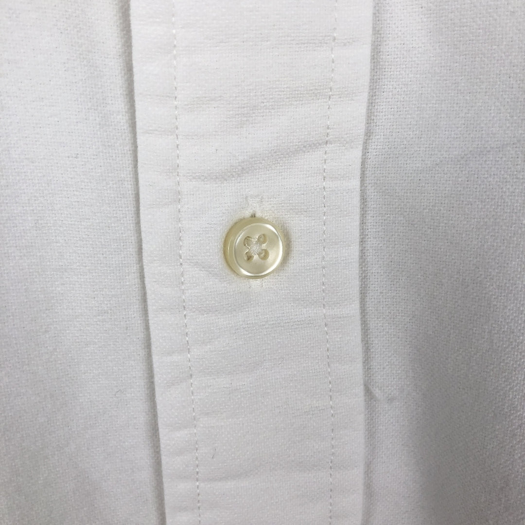 Ralph Lauren short sleeve button down shirt, men's size L cotton white type Vintage Second Hand