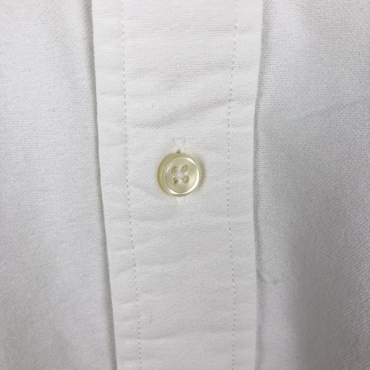Ralph Lauren short sleeve button down shirt, men's size L cotton white type Vintage Second Hand