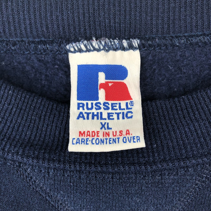 90'S Russell NFL Denver Broncos Print Sweatshirt, Made in USA, Men's XL (approx.), Vintage cotton navy blue type Vintage Second Hand