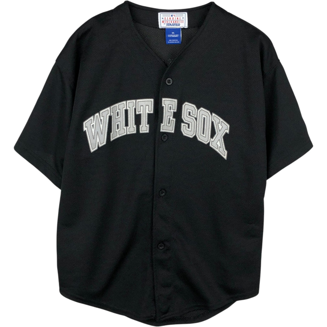 STARTER MLB CHICAGO WHITE SOX Game Shirt Baseball Shirt Men's XL (approx.) polyester black type Vintage Second Hand