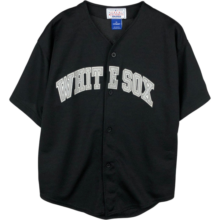 STARTER MLB CHICAGO WHITE SOX Game Shirt Baseball Shirt Men's XL (approx.) polyester black type Vintage Second Hand