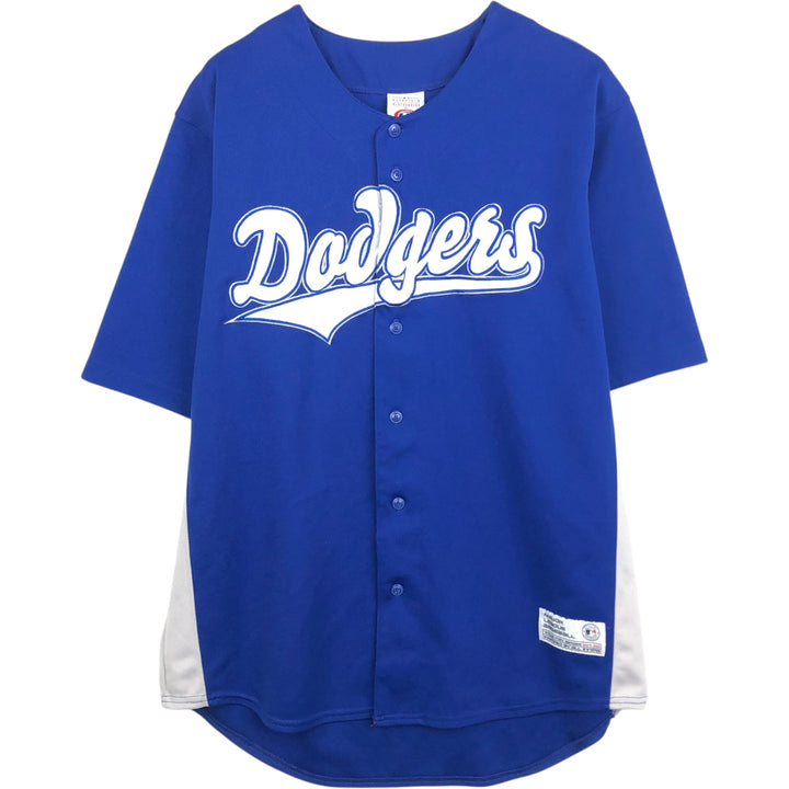 TRUE FAN MLB LOS ANGELES DODGERS Game Shirt Baseball Shirt Men's Size L polyester blue type Vintage Second Hand