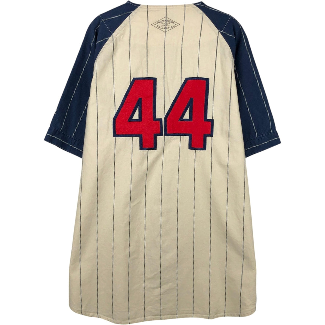MIRAGE MLB Atlanta Braves Stripe Pattern Game Shirt Baseball Shirt Men's XL Equivalent Vintage unclear ivory Vintage Second Hand