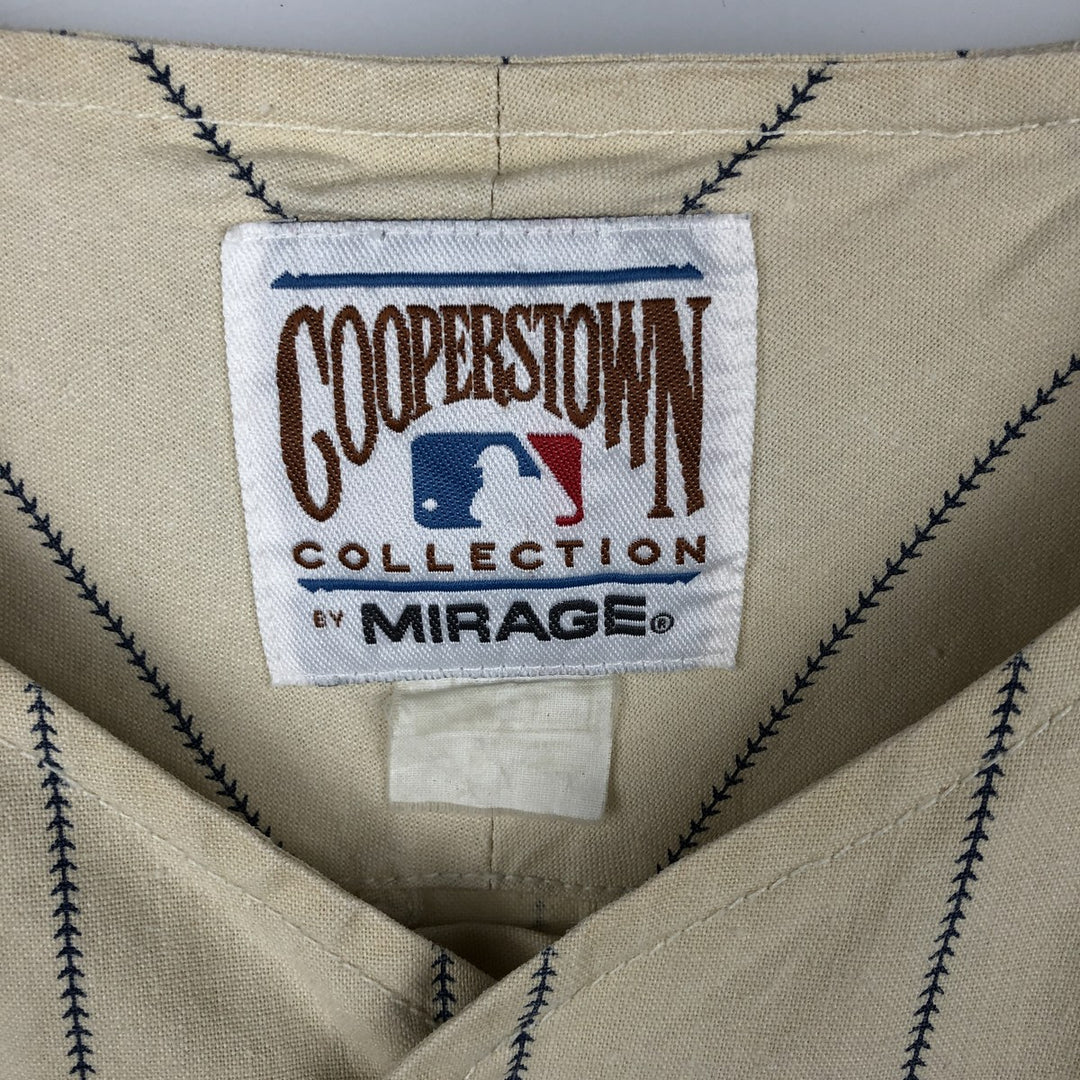 MIRAGE MLB Atlanta Braves Stripe Pattern Game Shirt Baseball Shirt Men's XL Equivalent Vintage unclear ivory Vintage Second Hand