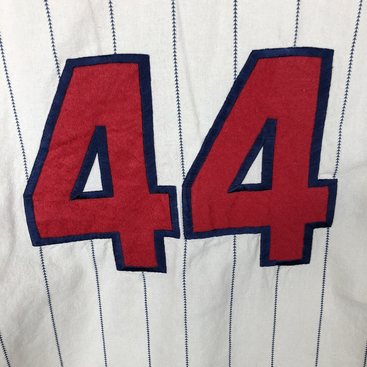 MIRAGE MLB Atlanta Braves Stripe Pattern Game Shirt Baseball Shirt Men's XL Equivalent Vintage unclear ivory Vintage Second Hand