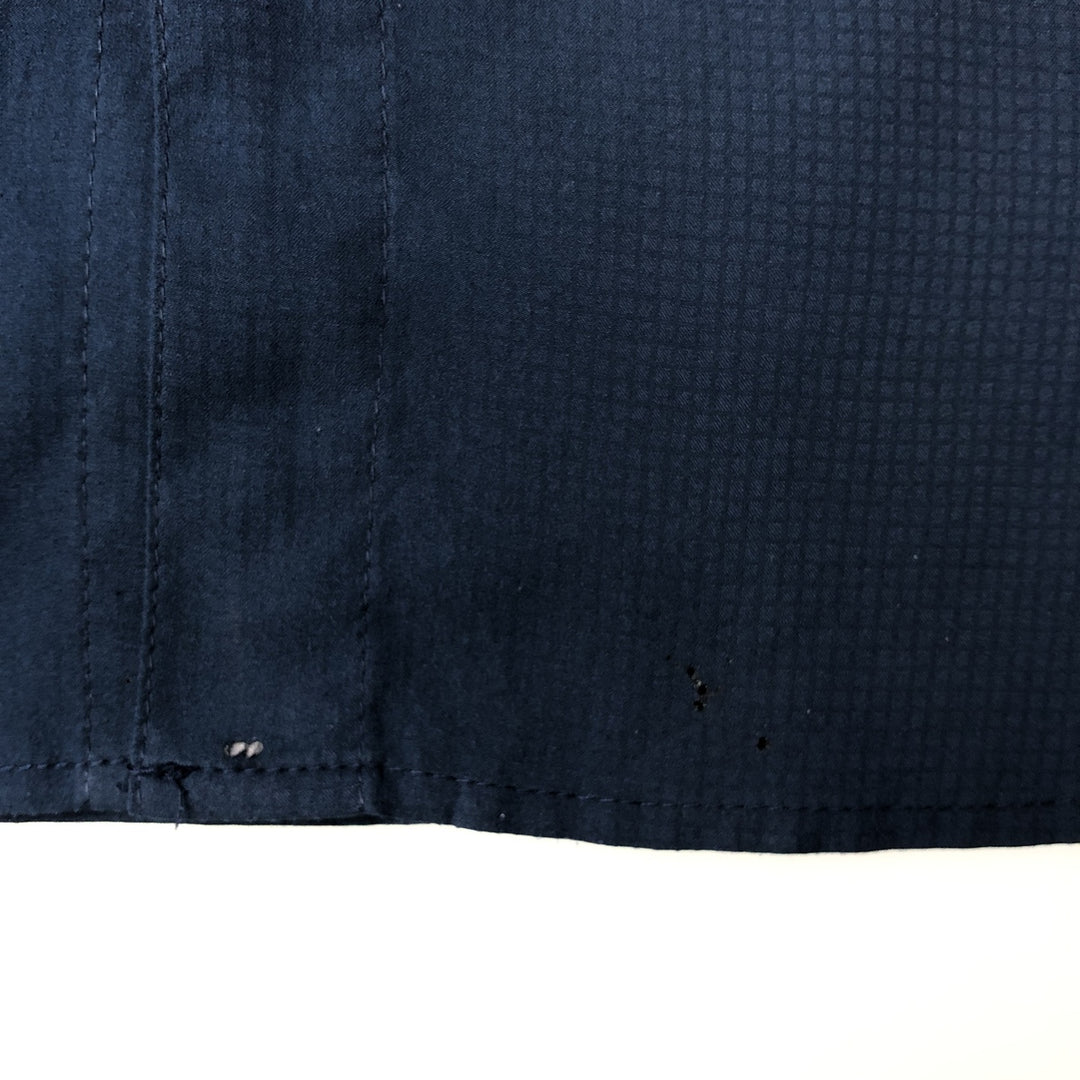 Columbia PFG OMNI-SHADE Ripstop Button-Down Short-Sleeve Fishing Shirt (Men's Size L) polyester navy blue type Vintage Second Hand