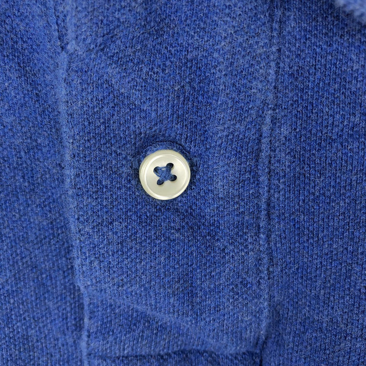 Ralph Lauren POLO RALPH LAUREN SLIM FIT short sleeve polo shirt, men's size L unclear blue type Vintage Second Hand
