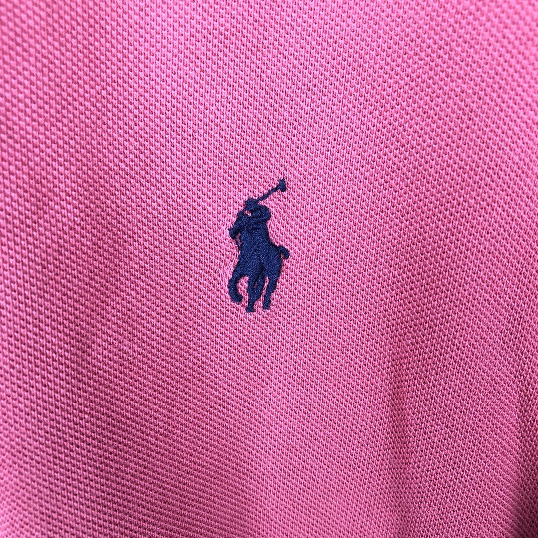 Ralph Lauren POLO by Ralph Lauren short sleeve polo shirt, men's XL size cotton red type Vintage Second Hand