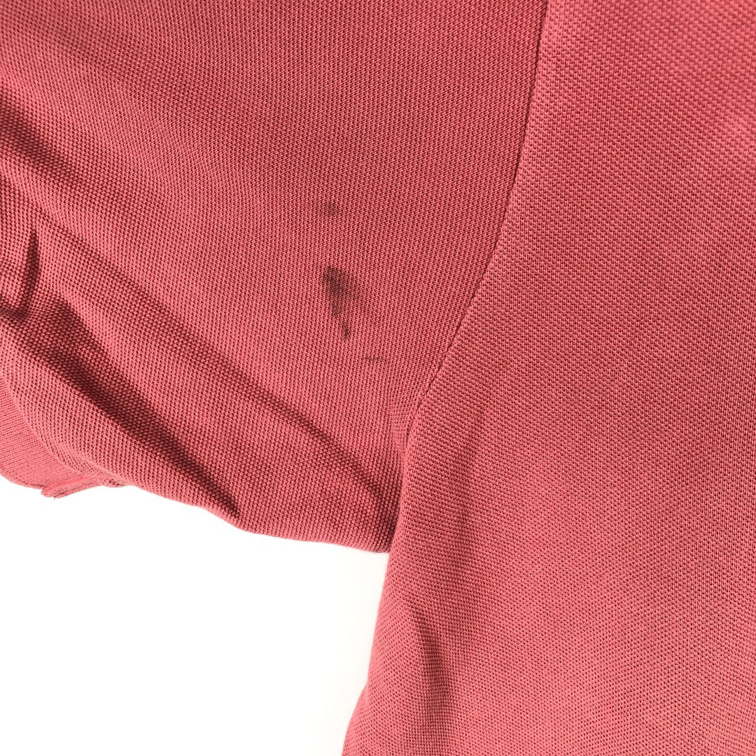 Ralph Lauren POLO by Ralph Lauren short sleeve polo shirt, men's XL size cotton red type Vintage Second Hand