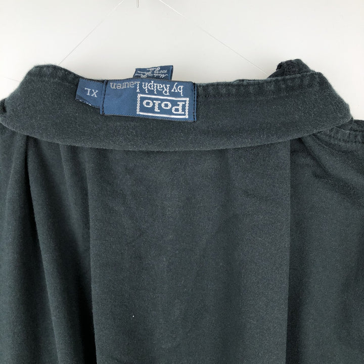 Ralph Lauren POLO by Ralph Lauren short sleeve polo shirt, men's XL size Pima Cotton black type Vintage Second Hand