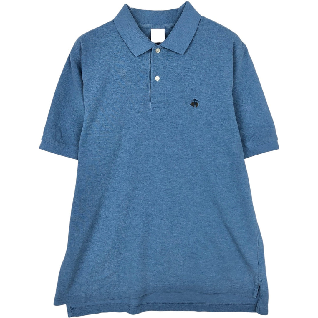 Brooks Brothers Est.1818 Short-Sleeve Polo Shirt, Men's Size M (approx.) cotton Blue type light blue Vintage Second Hand