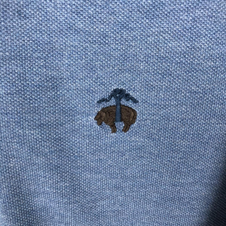 Brooks Brothers Est.1818 Short-Sleeve Polo Shirt, Men's Size M (approx.) cotton Blue type light blue Vintage Second Hand