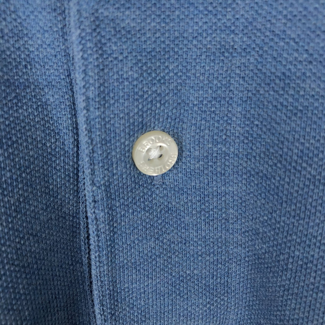 Brooks Brothers Est.1818 Short-Sleeve Polo Shirt, Men's Size M (approx.) cotton Blue type light blue Vintage Second Hand