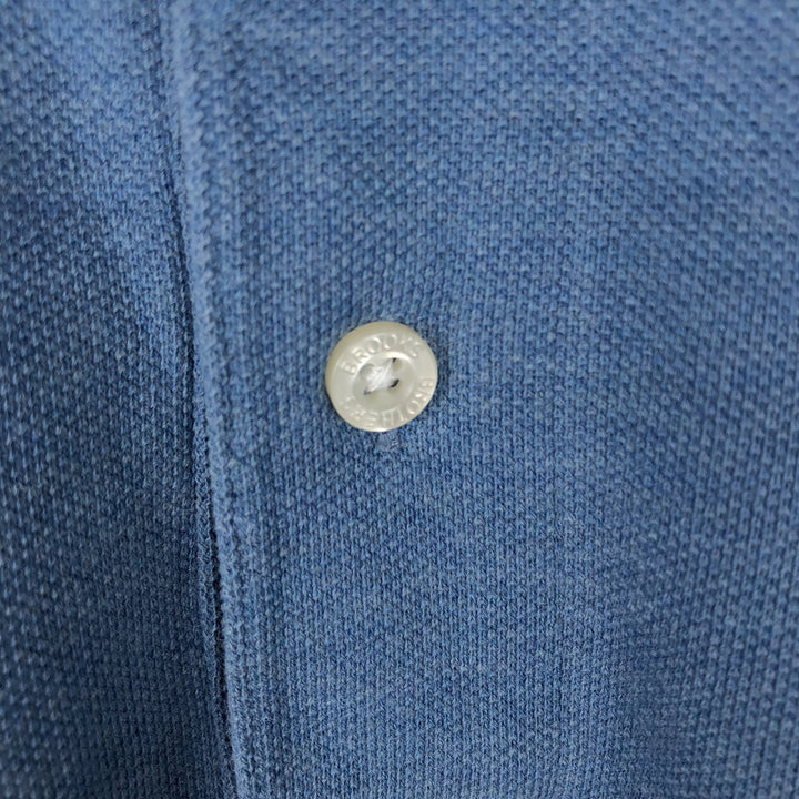 Brooks Brothers Est.1818 Short-Sleeve Polo Shirt, Men's Size M (approx.) cotton Blue type light blue Vintage Second Hand
