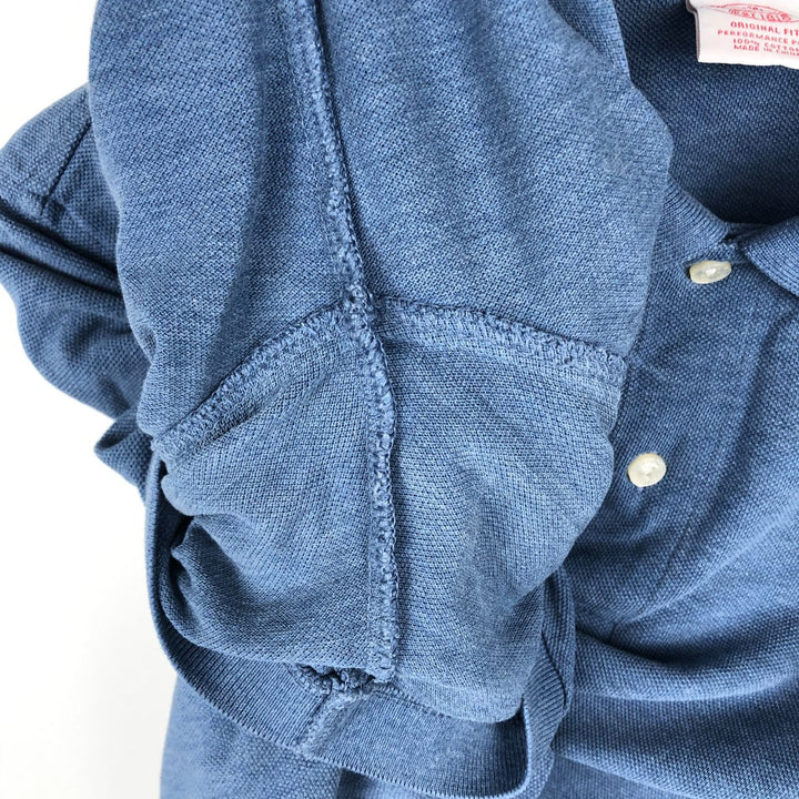 Brooks Brothers Est.1818 Short-Sleeve Polo Shirt, Men's Size M (approx.) cotton Blue type light blue Vintage Second Hand