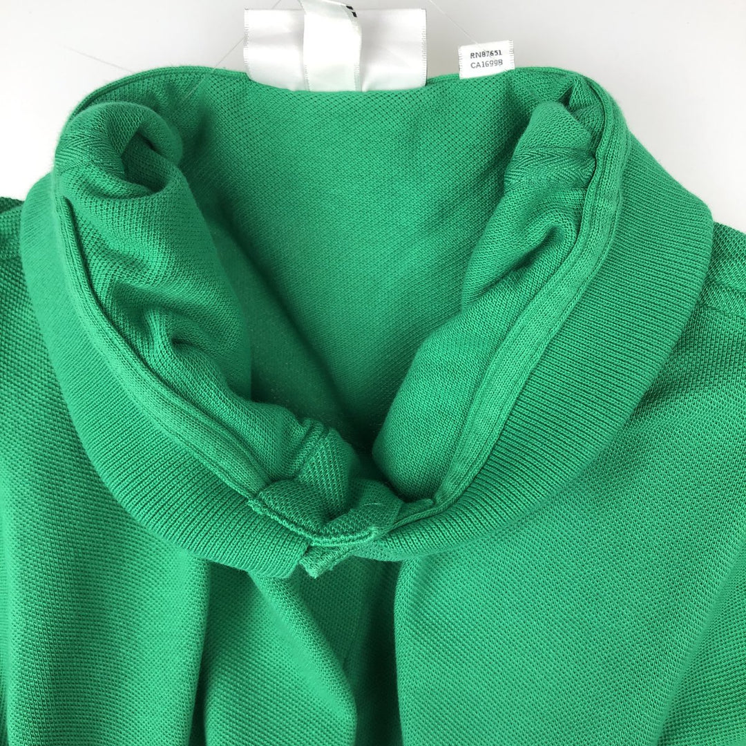 Lacoste Classic Fit short sleeve polo shirt, men's XL size cotton green type Vintage Second Hand