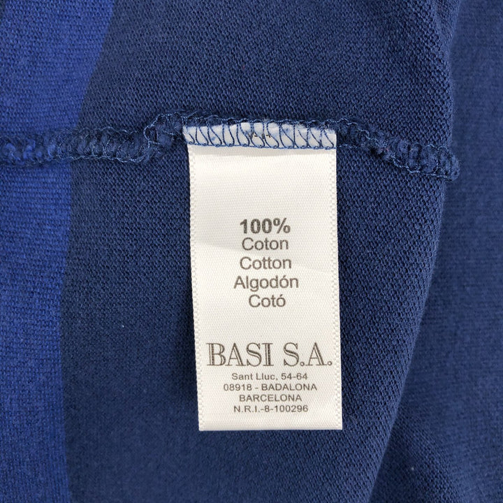 Lacoste Multi-stripe Short-Sleeve Polo Shirt, Size 7 (Men's XXL equivalent) cotton navy blue type Vintage Second Hand