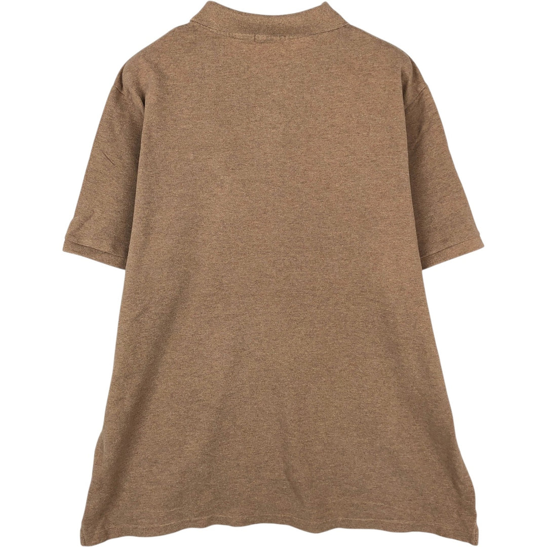 Ralph Lauren POLO RALPH LAUREN CLASSIC FIT short sleeve polo shirt men's XXL equivalent cotton beige type brown Vintage Second Hand