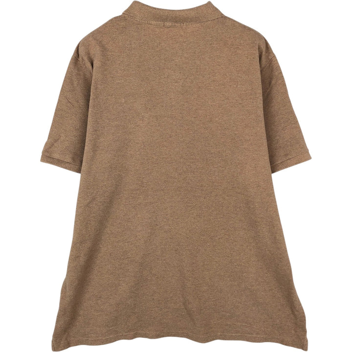 Ralph Lauren POLO RALPH LAUREN CLASSIC FIT short sleeve polo shirt men's XXL equivalent cotton beige type brown Vintage Second Hand