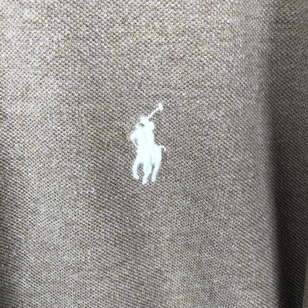 Ralph Lauren POLO RALPH LAUREN CLASSIC FIT short sleeve polo shirt men's XXL equivalent cotton beige type brown Vintage Second Hand