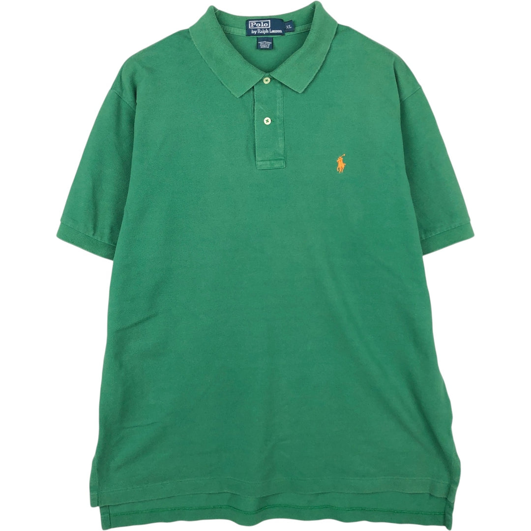 Ralph Lauren POLO by Ralph Lauren short sleeve polo shirt, men's XL size cotton green type Vintage Second Hand
