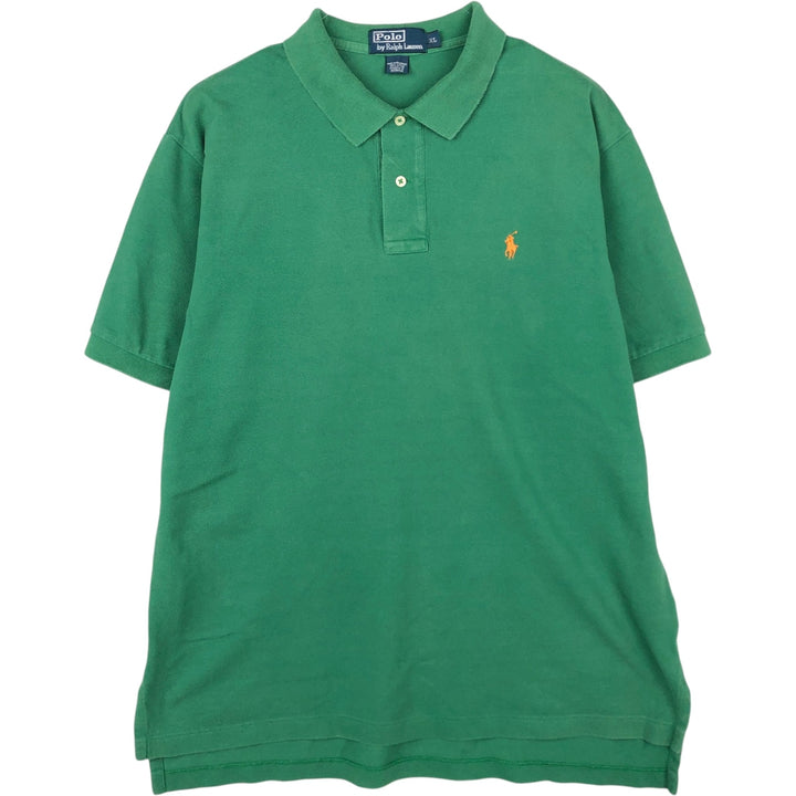 Ralph Lauren POLO by Ralph Lauren short sleeve polo shirt, men's XL size cotton green type Vintage Second Hand