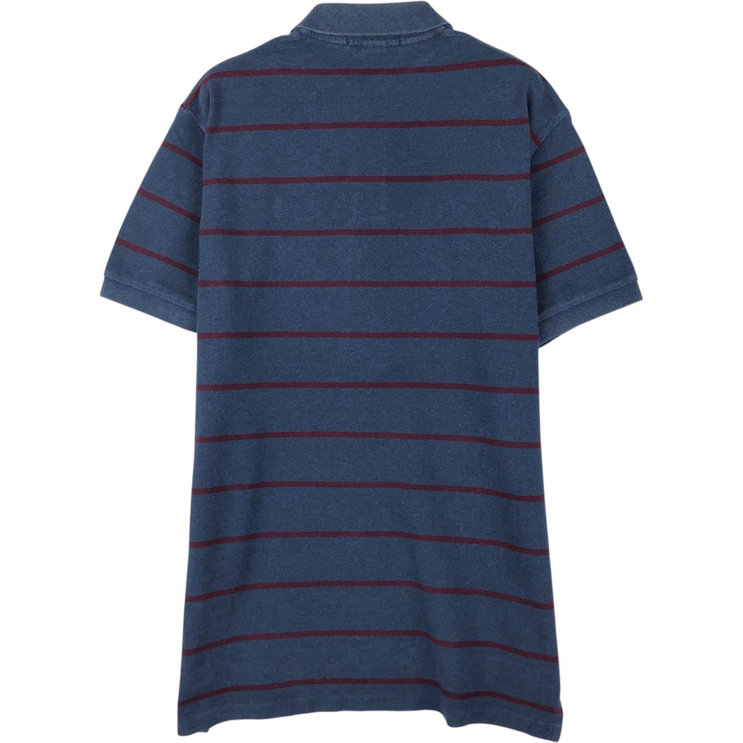 Ralph Lauren POLO by Ralph Lauren short sleeve striped polo shirt, men's size M cotton blue type Vintage Second Hand