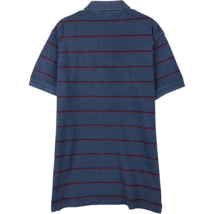 Ralph Lauren POLO by Ralph Lauren short sleeve striped polo shirt, men's size M cotton blue type Vintage Second Hand