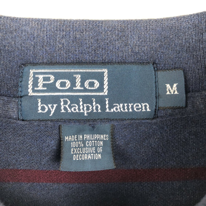 Ralph Lauren POLO by Ralph Lauren short sleeve striped polo shirt, men's size M cotton blue type Vintage Second Hand