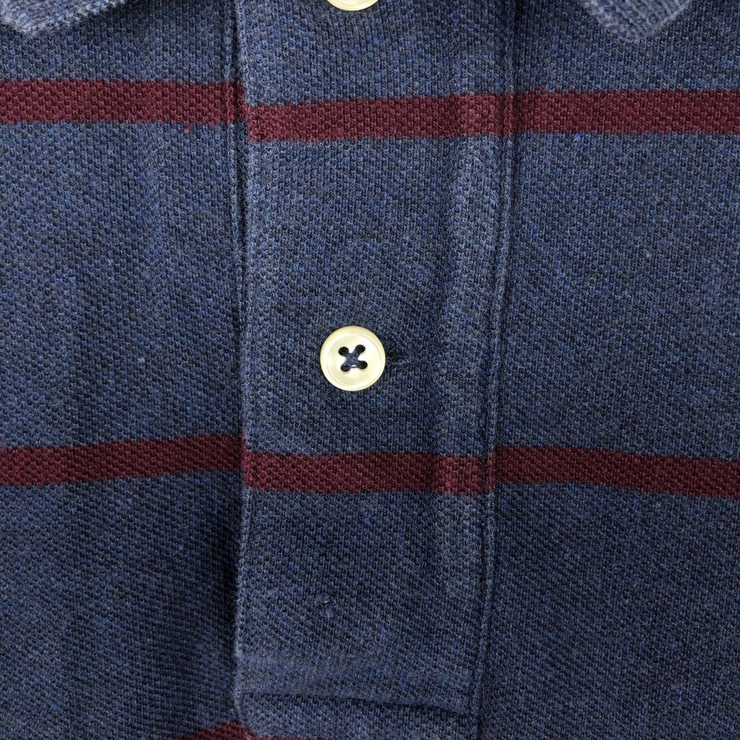Ralph Lauren POLO by Ralph Lauren short sleeve striped polo shirt, men's size M cotton blue type Vintage Second Hand