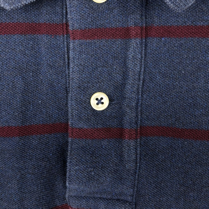 Ralph Lauren POLO by Ralph Lauren short sleeve striped polo shirt, men's size M cotton blue type Vintage Second Hand