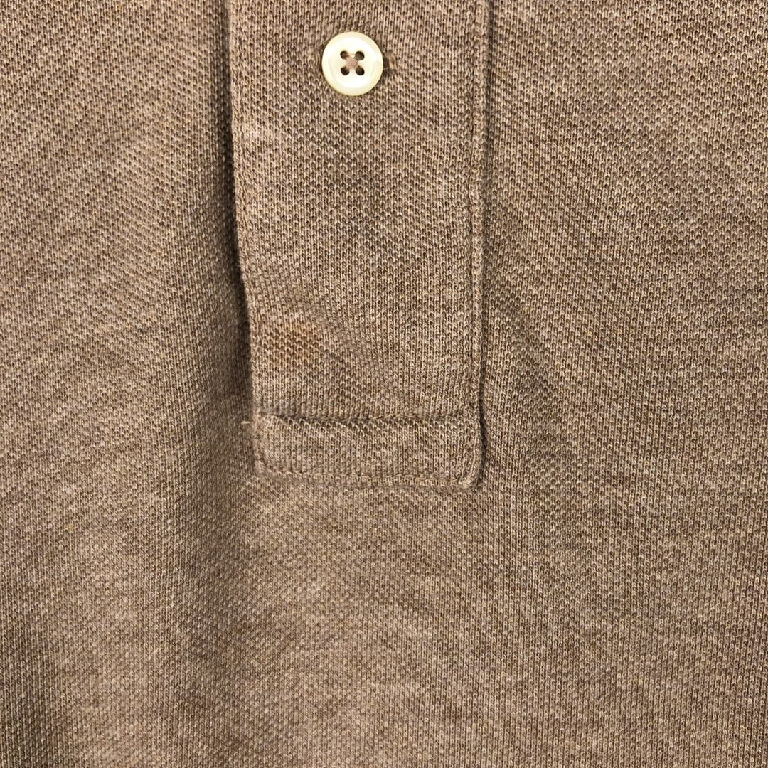 Ralph Lauren POLO by Ralph Lauren short sleeve polo shirt, size S for men cotton beige type brown Vintage Second Hand