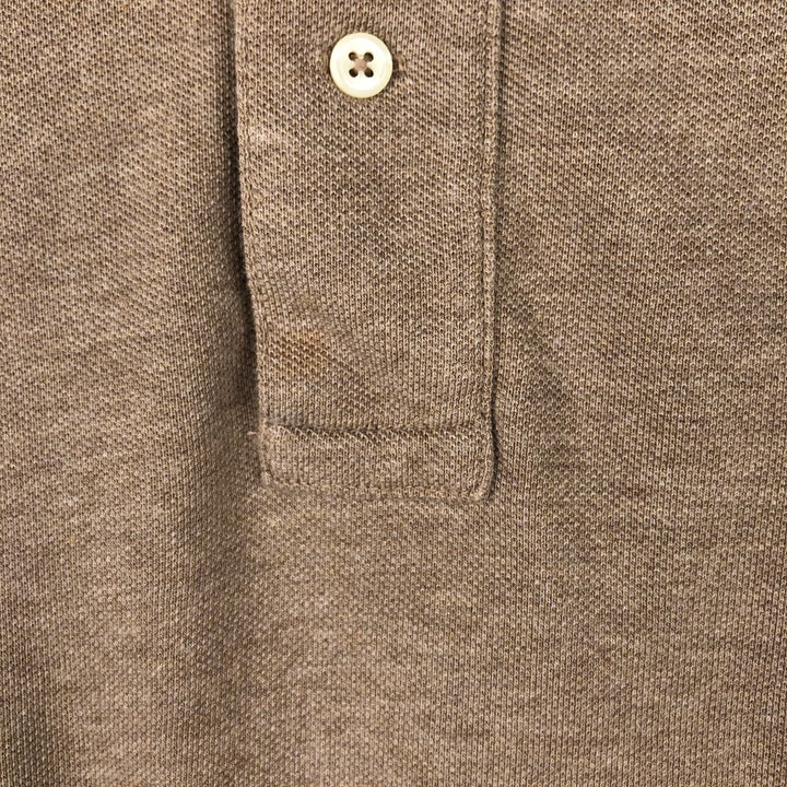 Ralph Lauren POLO by Ralph Lauren short sleeve polo shirt, size S for men cotton beige type brown Vintage Second Hand