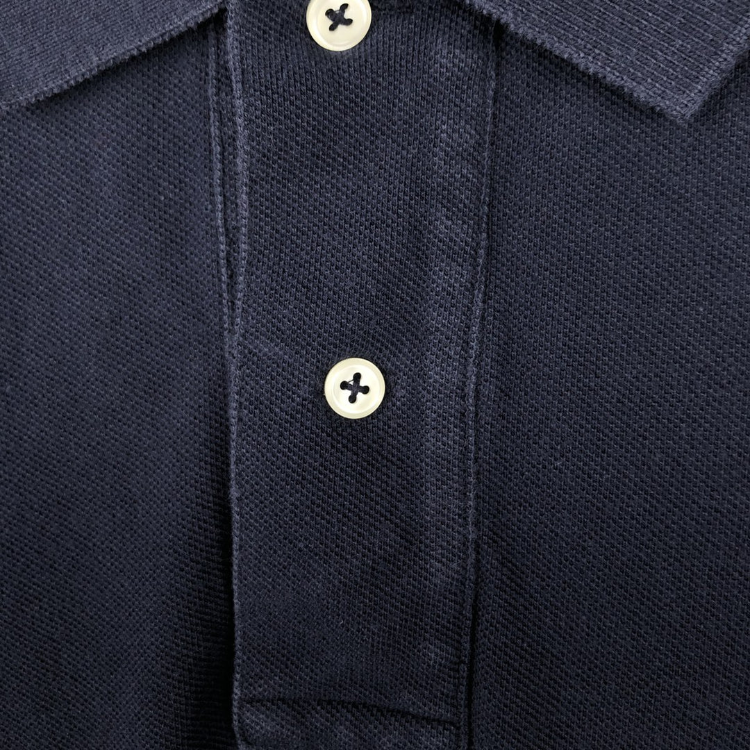 Ralph Lauren POLO by Ralph Lauren short sleeve polo shirt, men's XL size cotton navy blue type Vintage Second Hand